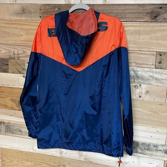 NFL Chicago Bears size small orange and blue windbreaker jacket with pockets - Picture 8 of 12